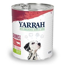 Bild Ekonomipack: Yarrah Organic Chunks 12 x 820 g - Eko-kyckling & eko-nötkött med eko-nässlor & eko-tomater