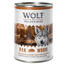 Bild Sparpris! 24 x 400 g Wolf of Wilderness våtfoder - Oak Woods - Wild Boar