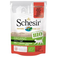 Bild Ekonomipack: Schesir Bio Pouch 24 x 85 g - Ekologiskt nötkött