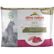 Bild Ekonomipack: Almo Nature HFC Natural Pouch 24 x 55 g  - Tonfisk & kyckling