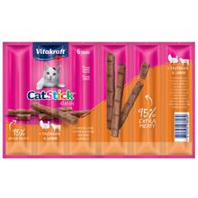 Bild Ekonomipack: 60 st Vitakraft Cat Stick Mini á 6 g - Kalkon & lamm (60 x 6 g)