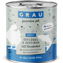 Bild Ekonomipack: GRAU Adult Grain Free 24 x 800 g - Fjäderfä & havsfisk