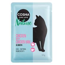 Bild Cosma Nature i portionspåse 6 x 50 g  - Kyckling & kycklingskinka