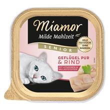 Bild Miamor Mild Meal Senior 16 x 100 g - Fjäderfä pur & nötkött