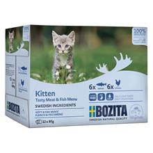 Bild Bozita Kitten Bitar i sås mixpack 12 x 85 g - Kött- och fiskmeny