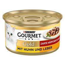 Bild Gourmet Gold Bitar i sås 12 x 85 g - Kyckling & lever