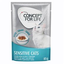 Bild Ekonomipack: Concept for Life 24 x 85 g - Sensitive Cats i sås