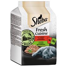 Bild Sheba Fresh Cuisine Taste of Rome 6 x 50 g -  Kyckling + Kalkon