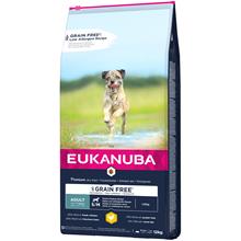 Bild Eukanuba Grain Free Adult Small / Medium Breed Chicken - Ekonomipack: 2 x 12 kg