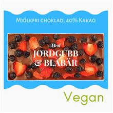 Bild Mjölkfri Choklad Jordgubb & Blåbär 100g