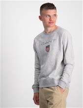 Bild Gant, GANT SHIELD C-NECK SWEAT, Grå, Tröjor/Sweatshirts till Kille, 158-164 cm