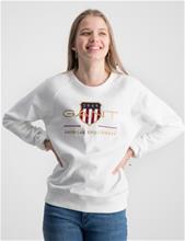 Bild Gant, ARCHIVE SHIELD C-NECK SWEAT, Vit, Tröjor/Sweatshirts till Tjej, 158-164 cm