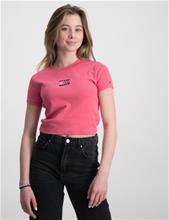 Bild Tommy Hilfiger, TIMELESS TOMMY RIB CROP TOP S/S, Rosa, T-shirts till Tjej, 14 år