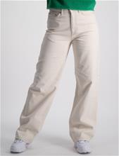 Bild Grunt, Wide Leg Raw Off, Cremefärgad, Jeans till Tjej, 140 cm