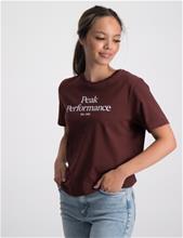 Bild Peak Performance, Jr Original Tee, Brun, T-shirts till Tjej, 160 cm