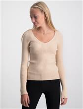 Bild RYVLS, Alba V-neck Knit, Beige, Tröjor/Sweatshirts till Tjej, 158-164 cm