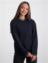 Bild Tommy Hilfiger, BRANDED RIB KNIT TOP L/S, Blå, Toppar/Blusar till Tjej, 14 år