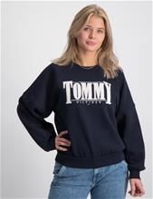 Bild Tommy Hilfiger, TOMMY SATEEN LOGO CN, Blå, Tröjor/Sweatshirts till Tjej, 14 år