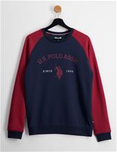 Bild U.S. Polo Assn., USPA Arch Raglan Crew BB, Blå, Tröjor/Sweatshirts till Kille, 9-10 år