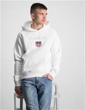 Bild Gant, GANT SHIELD HOODIE, Vit, Huvtröjor/Hoodies till Kille, 134-140 cm