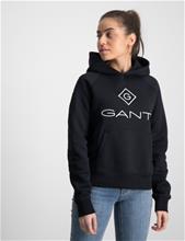 Bild Gant, GANT LOCK-UP SWEAT HOODIE, Svart, Huvtröjor/Hoodies till Tjej, 170 cm