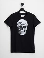 Bild Philipp Plein, T-shirt Round Neck SS Skull and Plein, Svart, T-shirts till Kille, 12 år