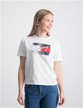 Bild Tommy Hilfiger, FLAG PRINT TEE S/S, Vit, T-shirts till Tjej, 16 år