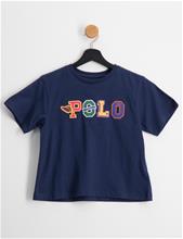 Bild Polo Ralph Lauren, Logo Cotton Jersey Boxy Tee, Blå, T-shirts till Tjej, L