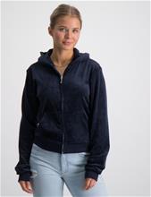 Bild Juicy Couture, Tonal Embro Velour Zip Thru Hoodie, Blå, Huvtröjor/Hoodies till Tjej, 14-15 år