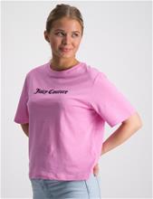 Bild Juicy Couture, Juicy Flocked Boxy Tee, Rosa, T-shirts till Tjej, 15-16 år