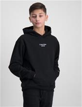 Bild Calvin Klein, STACKED LOGO RELAXED HOODIE, Svart, Huvtröjor/Hoodies till Kille, 12 år