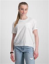 Bild Tommy Hilfiger, SCRIPT POCKET KNIT TOP S/S, Vit, T-shirts till Tjej, 14 år