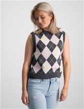 Bild Gant, D2. ARGYLE KNIT VEST, Grå, Tröjor/Sweatshirts till Tjej, 170 cm