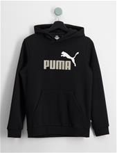 Bild Puma, ESS+ 2 COL BIG LOGO HOODIE FL, Svart, Huvtröjor/Hoodies till Unisex, 164 cm